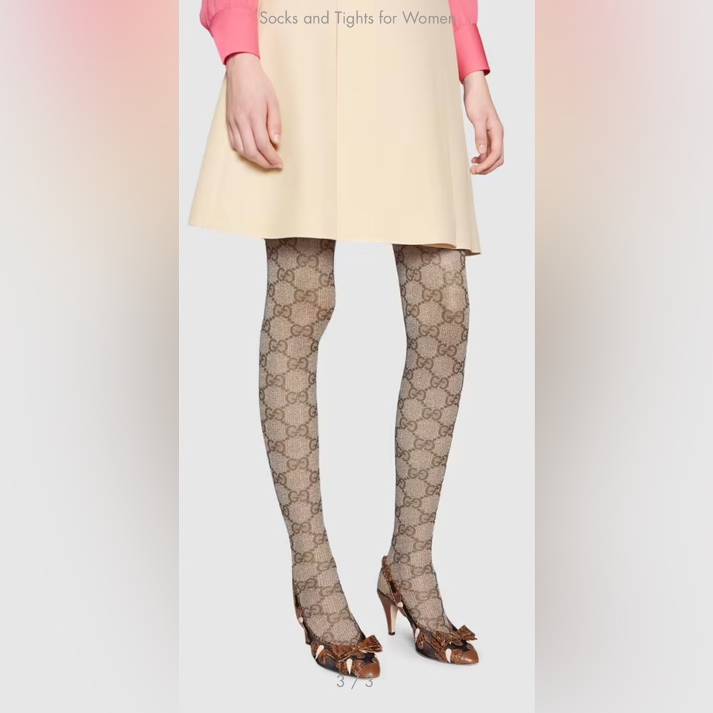 GG print stockings